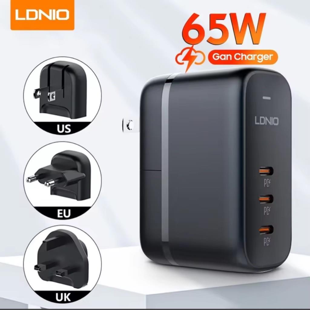 LDNIO 65W GaN PD Charger 3 × USB-C - Image 3