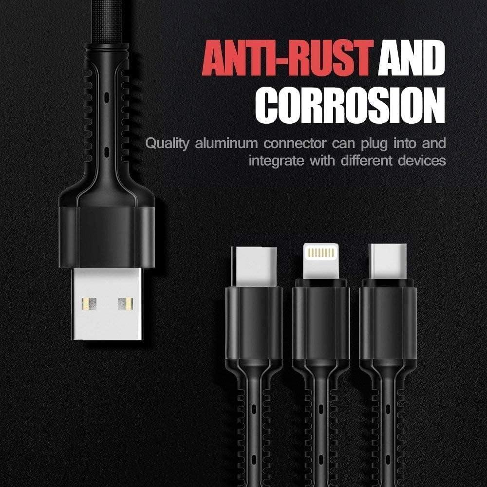 LDNIO 3-in-1 Fast Charge Cable 1.2M - Image 3