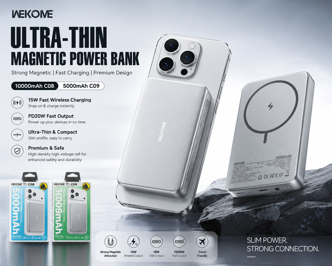 Wekome C08/C09 Magnetic Wireless Power Bank - Image 4